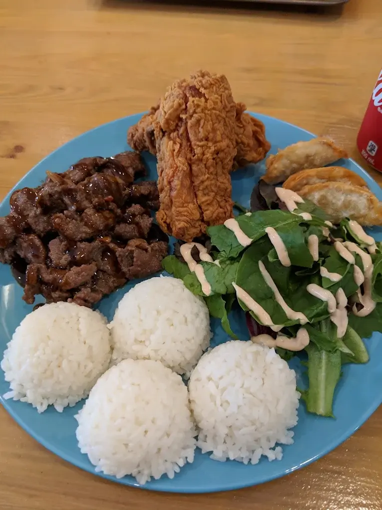 Korean fried chicken and BBQ dishes at Yum Yum BBQ Chicken NE, 999 36 St NE, Calgary