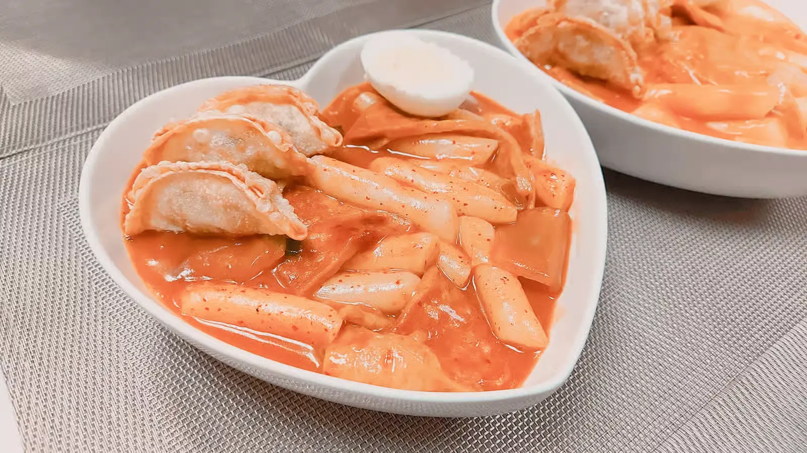 Tteokbokki Korean rice cakes at Yum Yum BBQ Chicken NE in Calgary